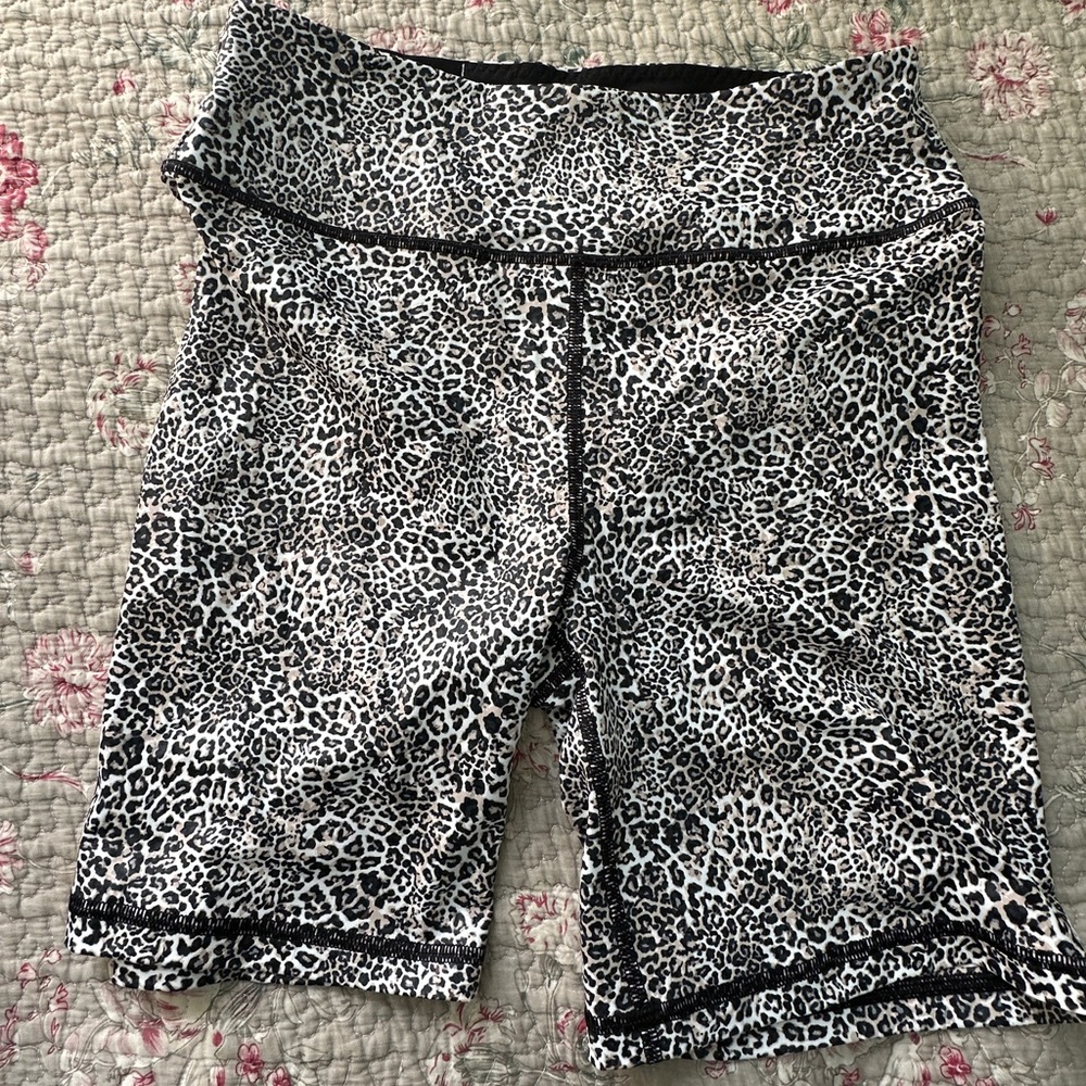 Victoria’s Secret leopard print bike shorts
